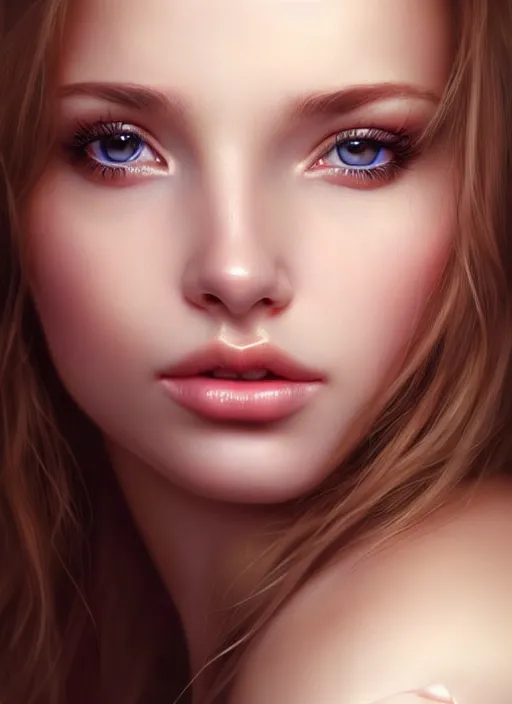 Image similar to a gorgeous female photo, professionally retouched, soft lighting, realistic, smooth face, [ [ half body shot ] ], perfect eyes, wide angle, sharp focus on eyes, 8 k high definition, insanely detailed, intricate, elegant, art by artgerm, snowy winter