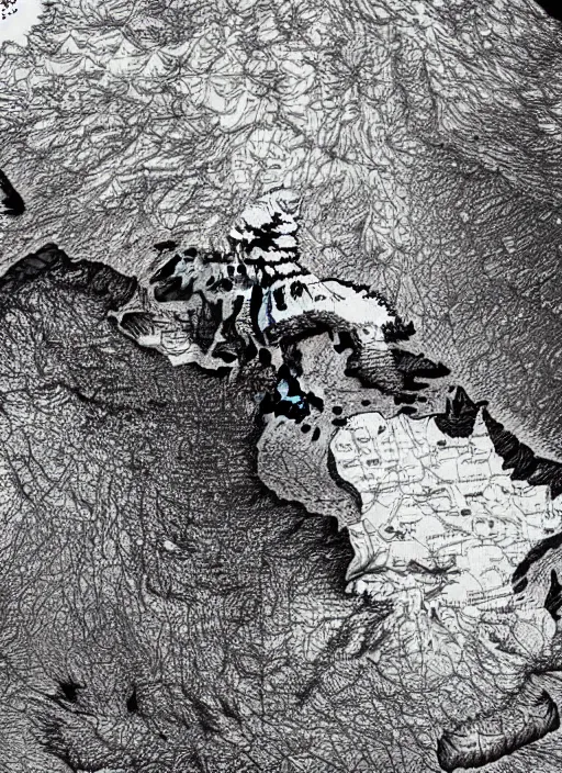 Prompt: professional fine detailed photo of a canada map, iphone photo, instagram, black and white - - cfg _ scale 7