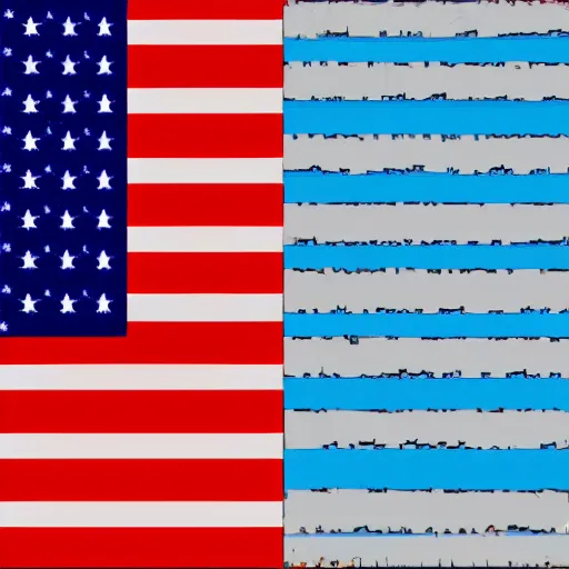 Image similar to the flag of a glitching society