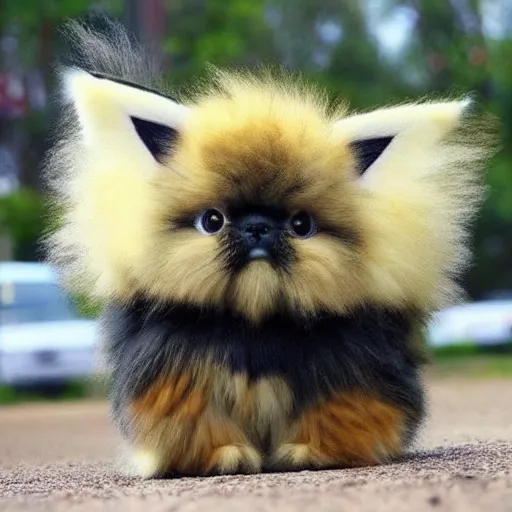 Prompt: real life Pokemon, fluffy, realistic