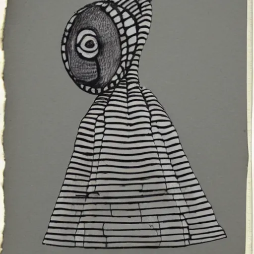 Image similar to an anthromorphic bee woman wearing striped couture made out of wax and paper