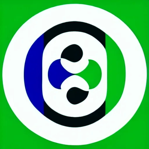 Prompt: A green and blue yin-yang logo with the word Yin-Yang written around it