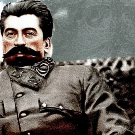 Image similar to Photo of Joseph Stalin riding the dragon from Game of Thrones ,