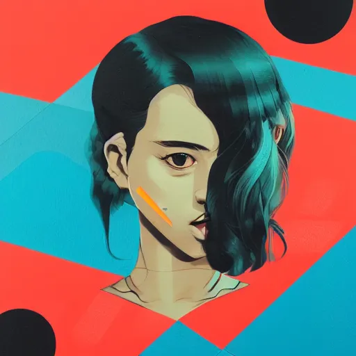 Prompt: @Atomiko profile picture by Sachin Teng, asymmetrical, Organic Painting , Matte Painting, geometric shapes, hard edges, graffiti, street art:2 by Sachin Teng:4