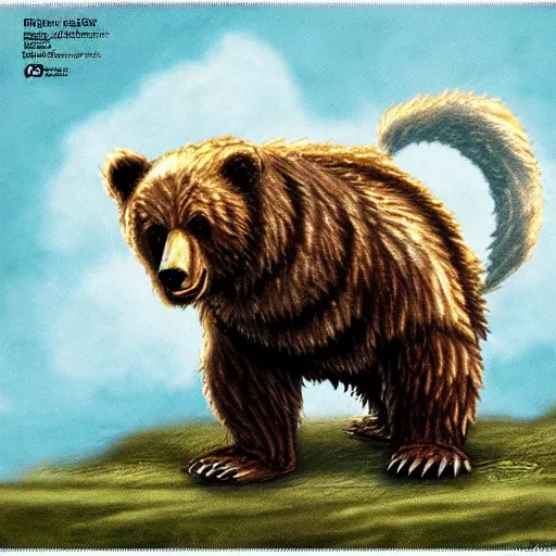 Prompt: image of a bear enemy, in the style of final fantasy 9 concept art, high resolution
