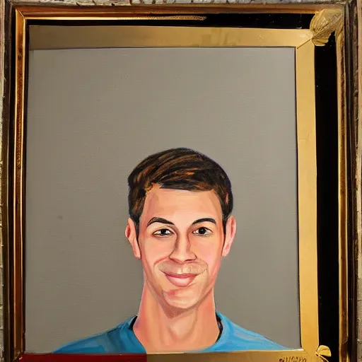 Prompt: a portrait painting of colin zeamer