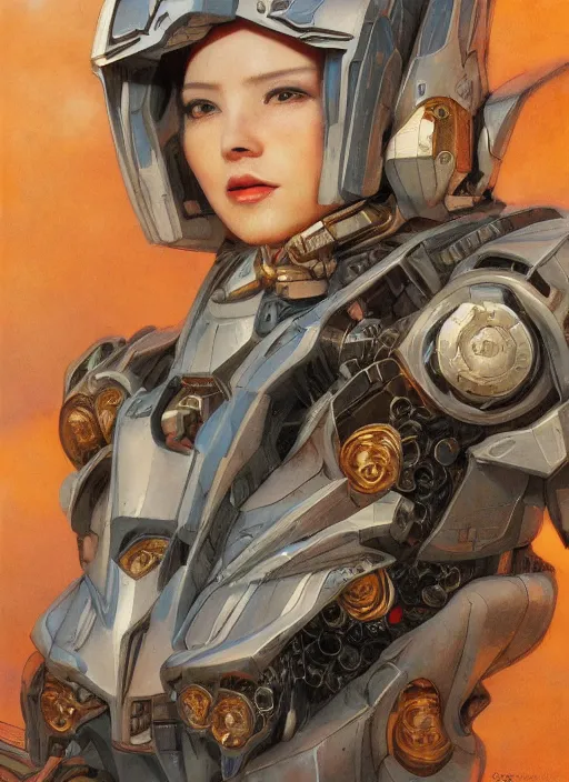 Image similar to biblical shy beautiful female mecha mage android on a dumb bird, jump, rollerblades, heavy eyes to the side, closeup, bright glowing veins, in clouds, sunset, portrait, by gerald brom, by mikhail vrubel, by peter elson, muted colors, extreme detail, reflections, trending on artstation, 8 k