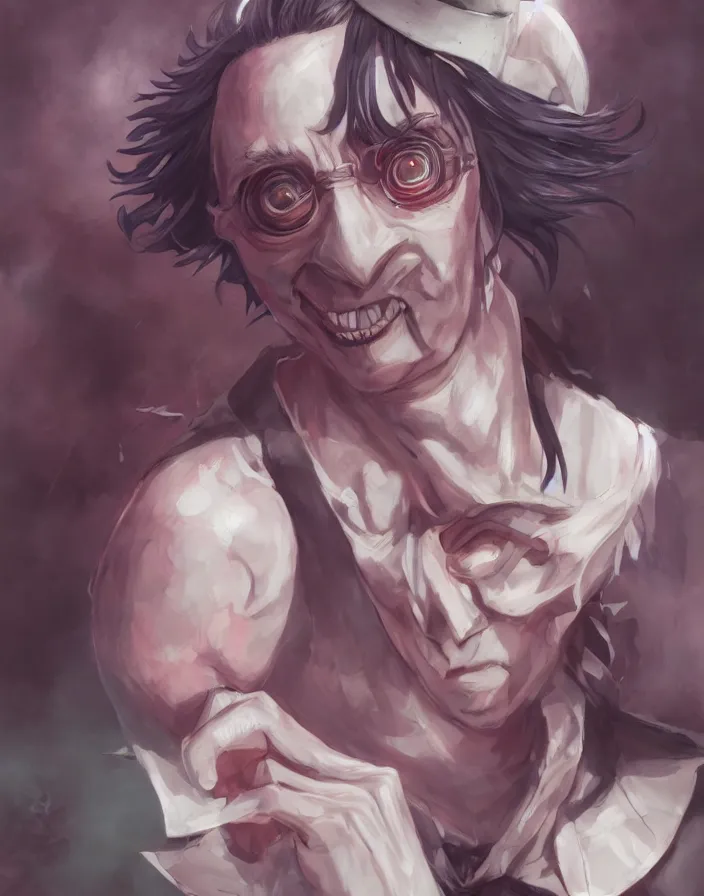 Prompt: anime portrait of beetlejuice by Stanley Artgerm Lau, WLOP, Rossdraws, James Jean, Andrei Riabovitchev, Marc Simonetti, and Sakimichan, trending on artstation