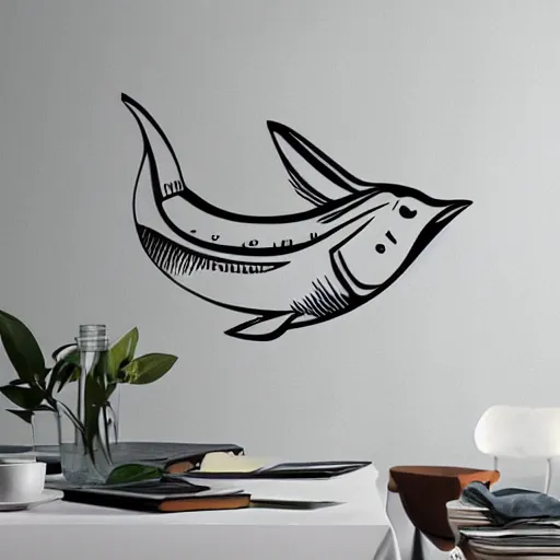 Image similar to herring formline art logo decal