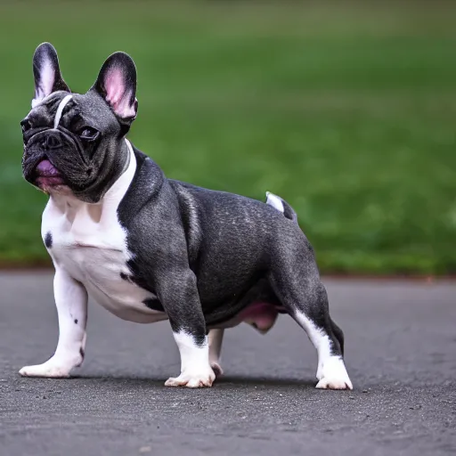 Image similar to crazy french bulldog