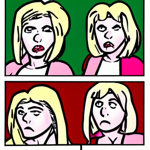 Prompt: blondie comic strip