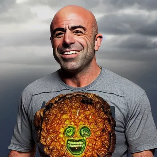 Image similar to Joe Rogan on a UFO with Aliens eating mushrooms and laughing, realistic