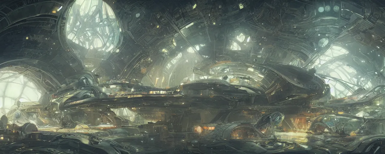 Image similar to A outside view of abandoned space station in the deep space, fantasy, intricate, elegant, highly detailed, digital painting, artstation, concept art, smooth, sharp focus, illustration, art by artgerm and greg rutkowski and alphonse mucha