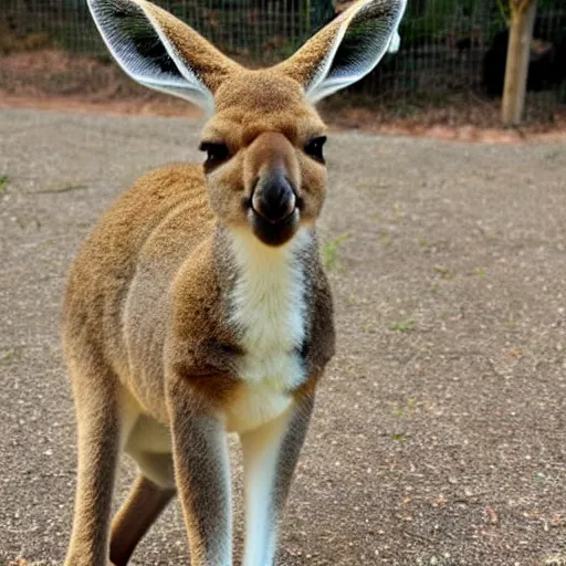 Image similar to a minecraft kangaroo