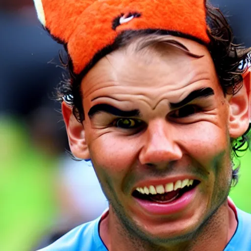 Image similar to rafael nadal dressed as charizard