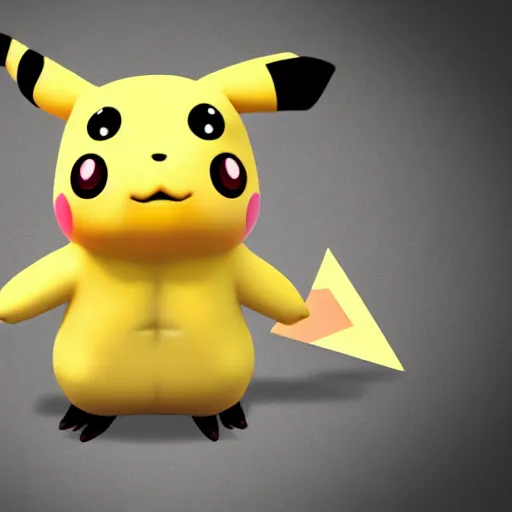 Image similar to portrait of a ultra realistic pikachu, fur, details, creepy, horror, big eyes, yellow