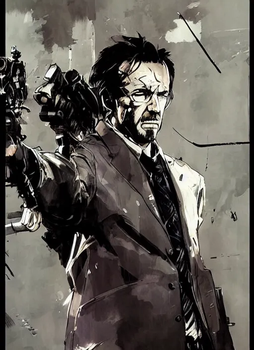 Prompt: saul goodman, yoji shinkawa