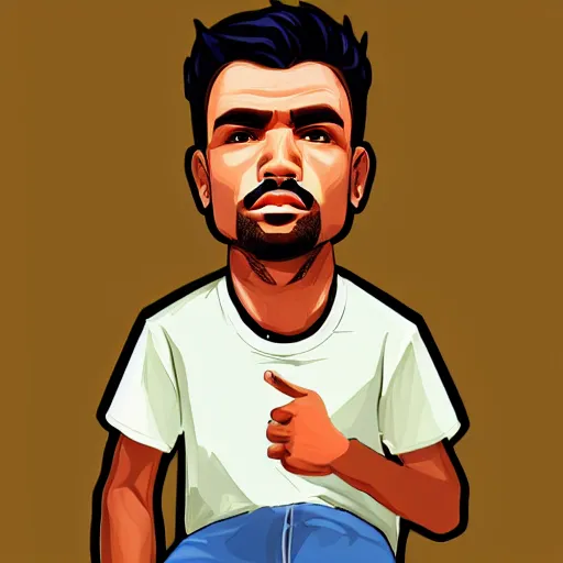 a handsome urban youth, drawn in the style of gta v | Stable Diffusion |  OpenArt