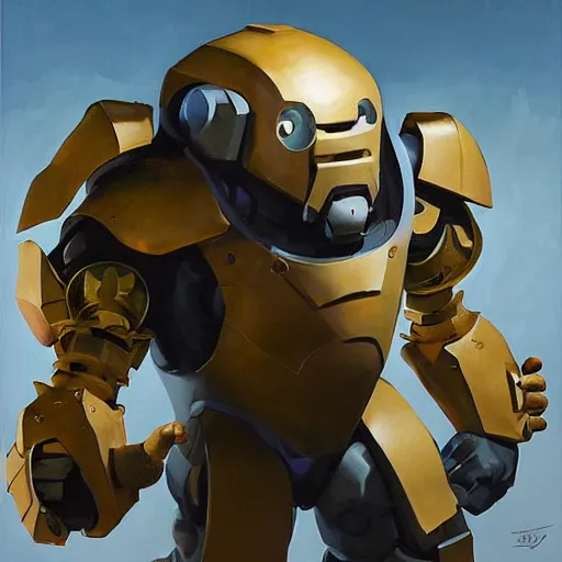 Prompt: greg manchess portrait painting of fully armored bionic the foundation aka dwayne the rock from fortnite as overwatch character, medium shot, asymmetrical, profile picture, organic painting, sunny day, matte painting, bold shapes, hard edges, street art, trending on artstation, by huang guangjian, gil elvgren, ruan jia, greg rutkowski, gaston bussiere