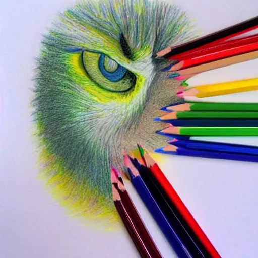 Image similar to colored pencil art