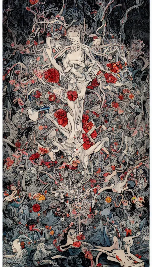 Prompt: the end of the world, by james jean,