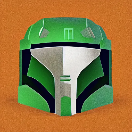 Image similar to vector, low poly, boba fett icon, digitalart, cgstation, artstation