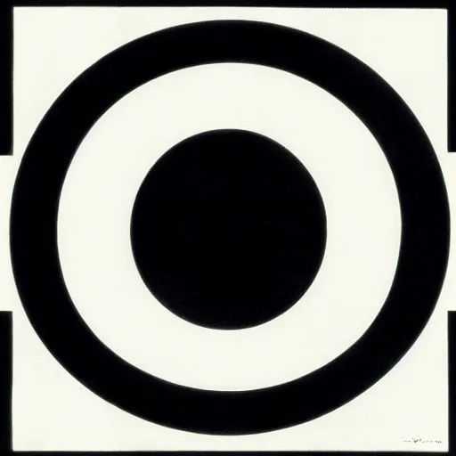 Image similar to black and white symbol by karl gerstner, 8 k scan, centered, symetrical, bordered