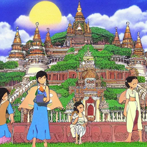 Image similar to jaffna sri lanka, drawn by hayao miyazaki