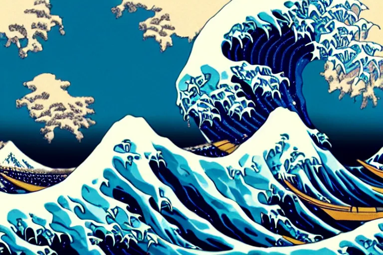 Prompt: beautiful portrait of a sculpture of the great wave of kanagawa, design by Mark Brooks and Brad Kunkle detailed, soft lighting 4k Unreal Engine