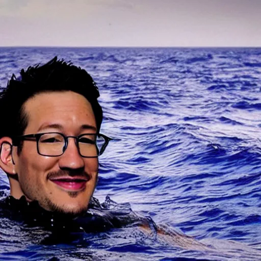 Image similar to markiplier as a shark