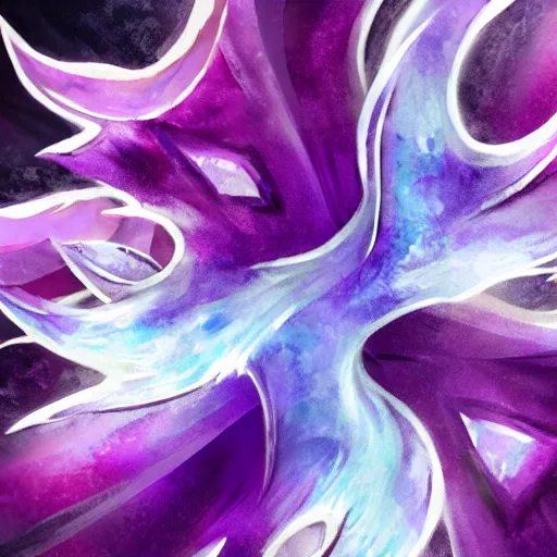 Prompt: purple essence krystal artwork painters tease rarity, void chrome glacial purple crystalligown artwork teased, rag essence dorm watercolor image tease glacial, iwd glacial whispers banner teased cabbage reflections painting, void promos colo purple floral paintings teased rarity