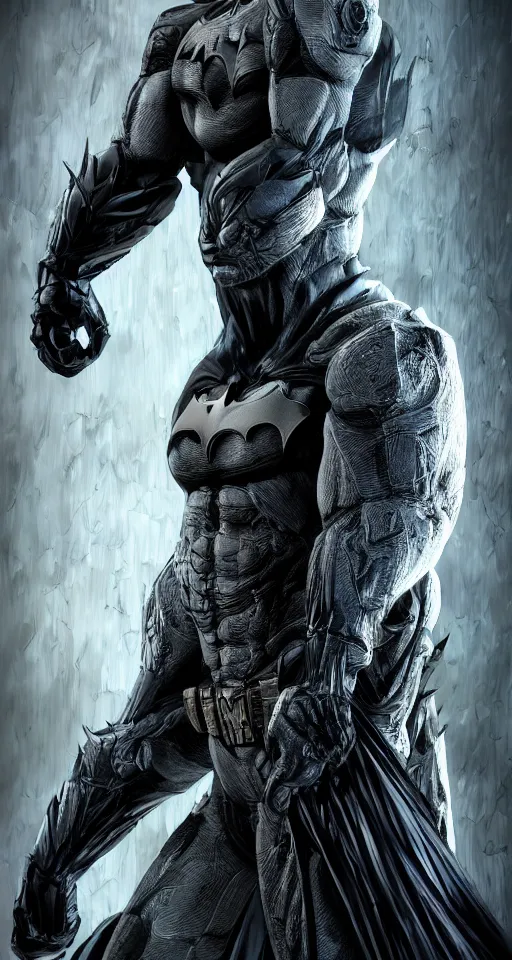 Prompt: Batman Designed By Moebius Yasushi Nirasawa and HR Giger, full body action pose, hyperrealistic, octane render, HDR, volumetric lighting,