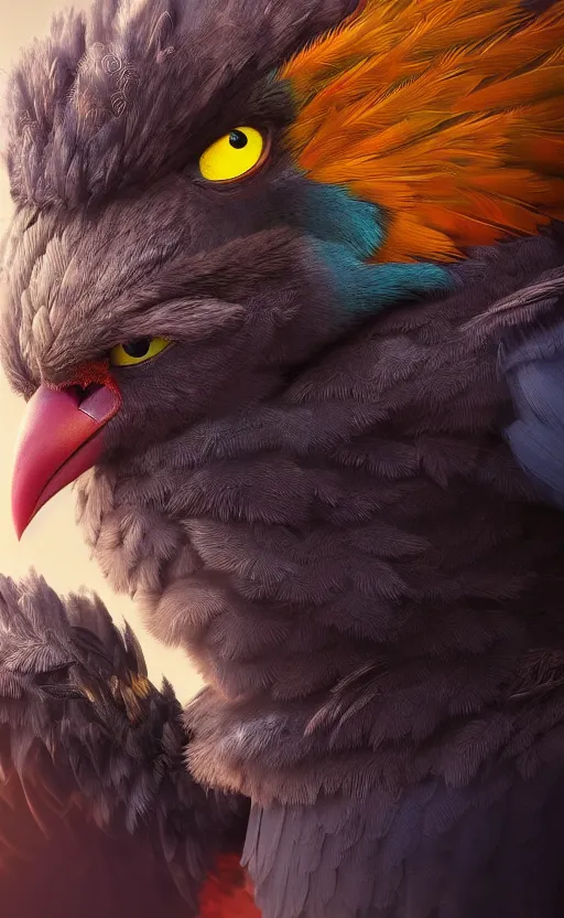 Prompt: phoenix bird, portrait, electric, furry, soft, concept art, sharp focus, intricate details, highly detailed, photorealistic, disney pixar, octane render, iridescent, anime, 8 k