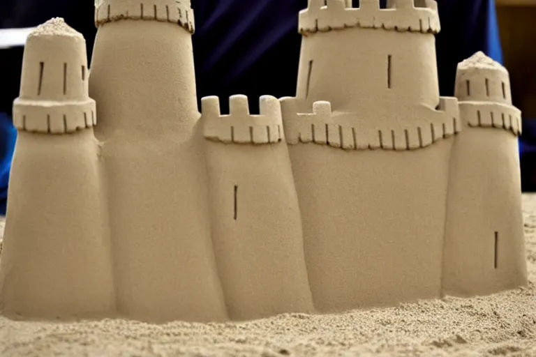 Image similar to a completed sand castle