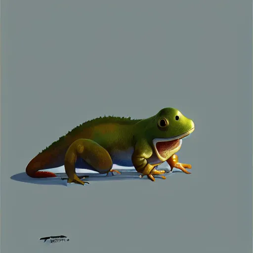 Image similar to goro fujita ilustration a nice salamander by goro fujita, painting by goro fujita, sharp focus, highly detailed, artstation