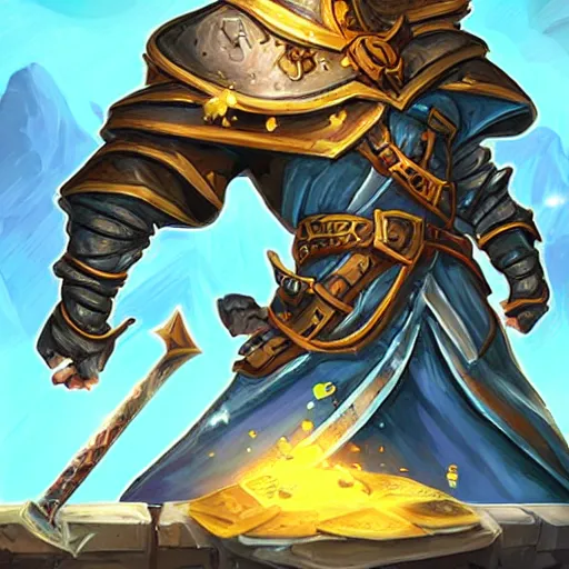 Prompt: bitcoin sword, hearthstone art style, epic fantasy style art, fantasy epic digital art, epic fantasy card game art