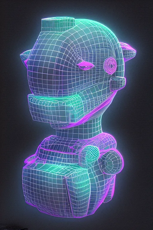 Image similar to robot duck concept portrait, 3 d fractal ceramic neon lcd, detailed, sharp focus, pastel, intricate, realistic, smooth, volumetric lighting, digital painting, by miyazaki