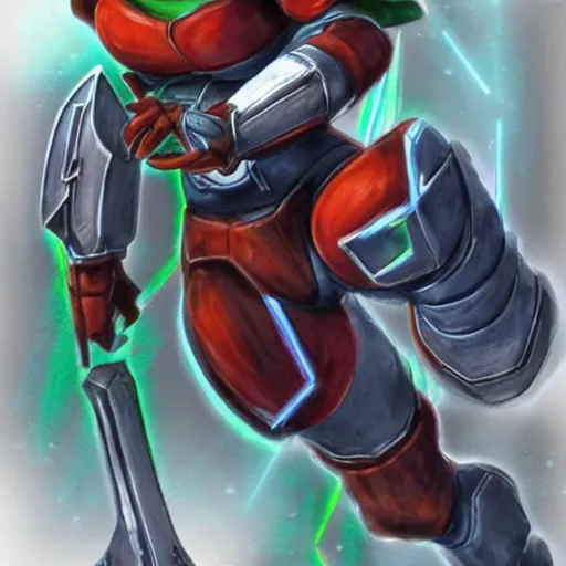 Prompt: concept art of samus aran as link