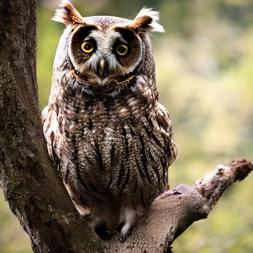 Prompt: An owl with the body of a bear, standing up , 8k, ultra realistic, professional photography