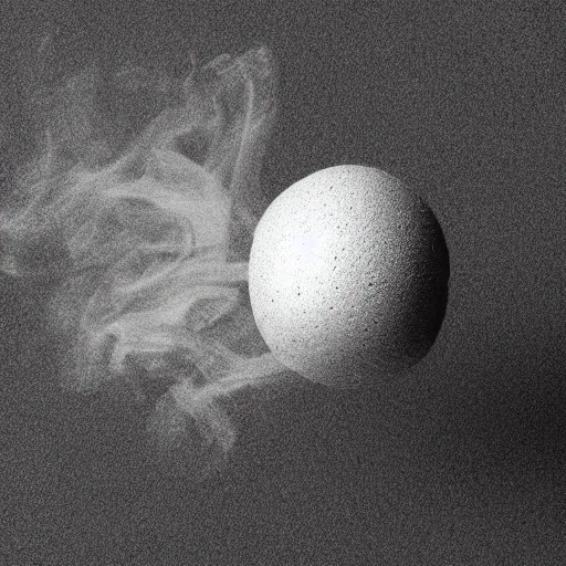 Prompt: “very dense smoke ball with smoke falling towards the ground hyper detailed with black background, hyper realistic, 3D render”