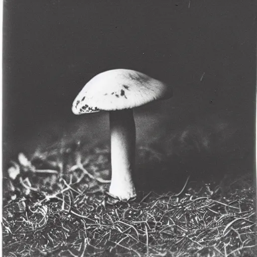 Image similar to Victorian Photograph of a mushroom outside