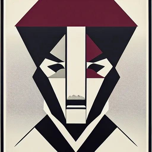 Prompt: constructivism monumental dynamic graphic super flat style portrait by avant garde painter, illusion surreal art, highly conceptual figurative art, intricate detailed illustration, controversial poster art, polish poster art, geometrical drawings, no blur