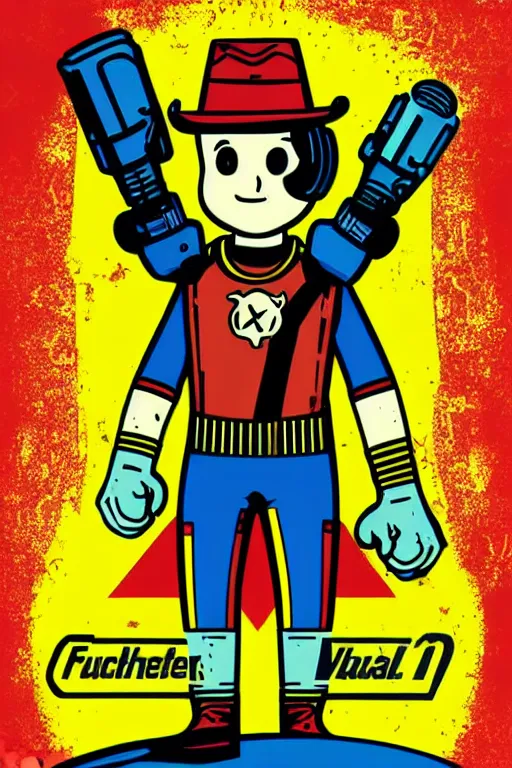 Image similar to fallout 7 6 retro futurist illustration art by butcher billy, sticker, colorful, illustration, highly detailed, simple, smooth and clean vector curves, no jagged lines, vector art, smooth andy warhol style