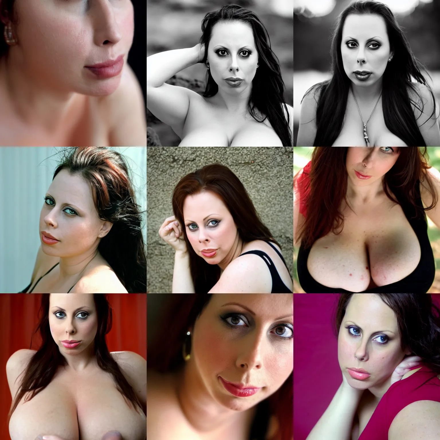 Image similar to Gianna Michaels, beautiful portrait, shallow depth of field, candid, tasteful