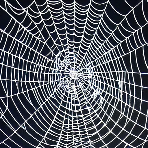 Image similar to a spider spins a galactic web, fantasy art