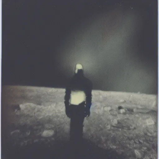 Prompt: Polaroid of a alien to encounter with the lost ones if they were in a dark zone