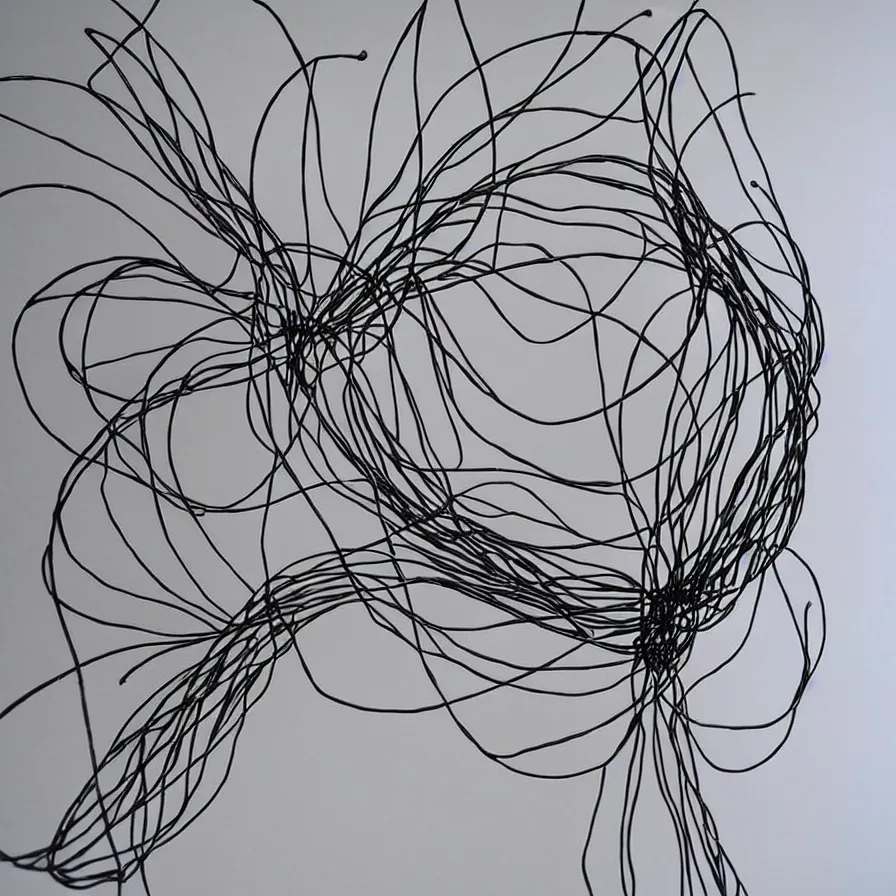 Image similar to elegant wire art sculpture