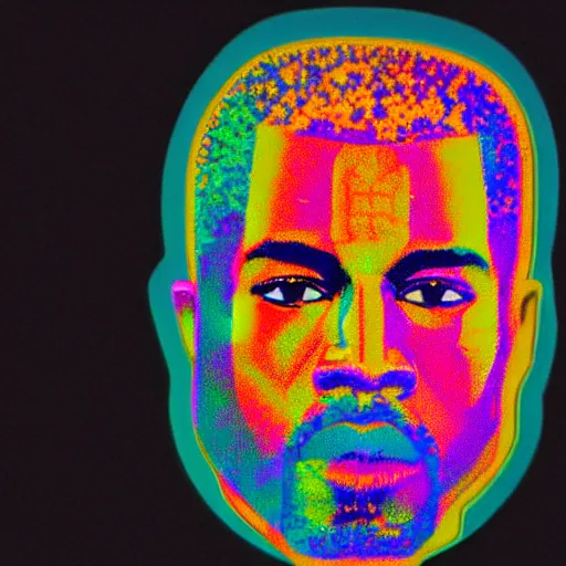 Prompt: microscopic Kanye West in a microscope slide with amoebas