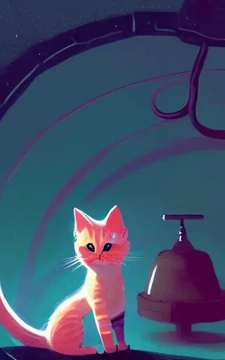 Image similar to cute cat, by victo ngai and andreas rocha and greg rutkowski, trending on artstation, unreal engine, 8 k hd wallpaperjpeg artifact, blur, artfact