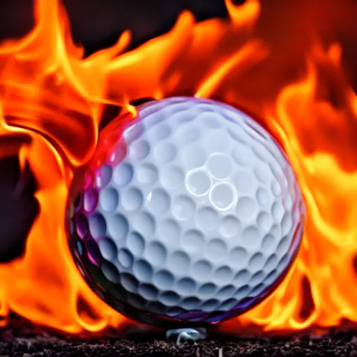 Image similar to golf ball on fire